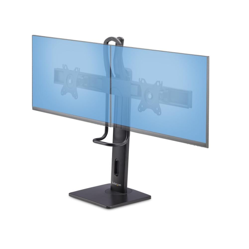 StarTech.com - Soporte de Escritorio de Travesaño para Dos Monitores de 27 Pulgadas - Capacidad de 12kg - Soporte VESA de 75x75