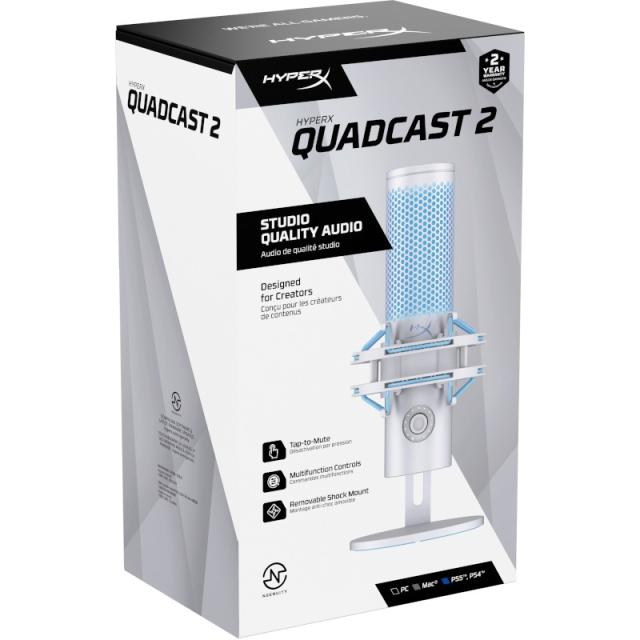 HyperX - QuadCast 2 - Micrófono USB (Frost)