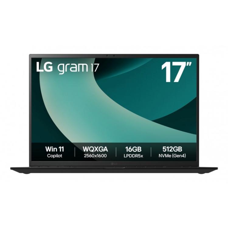 LG - Gram 17Z90T Intel Core Ultra 7 255H Portátil 43,2 cm (17") WQXGA 32 GB LPDDR5x-SDRAM 1 TB SSD Wi-Fi 7 (802.11be) Windows 11
