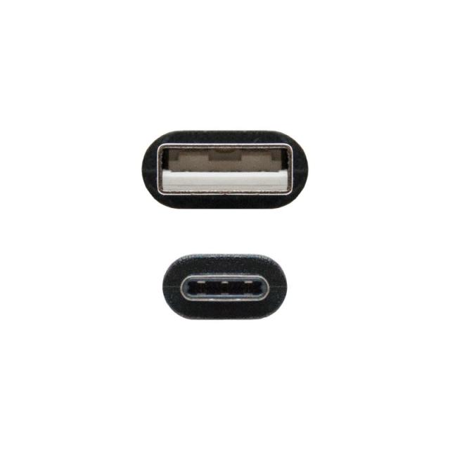 Nanocable - USB 2.0, 0.5m cable USB 0,5 m USB C USB A Negro
