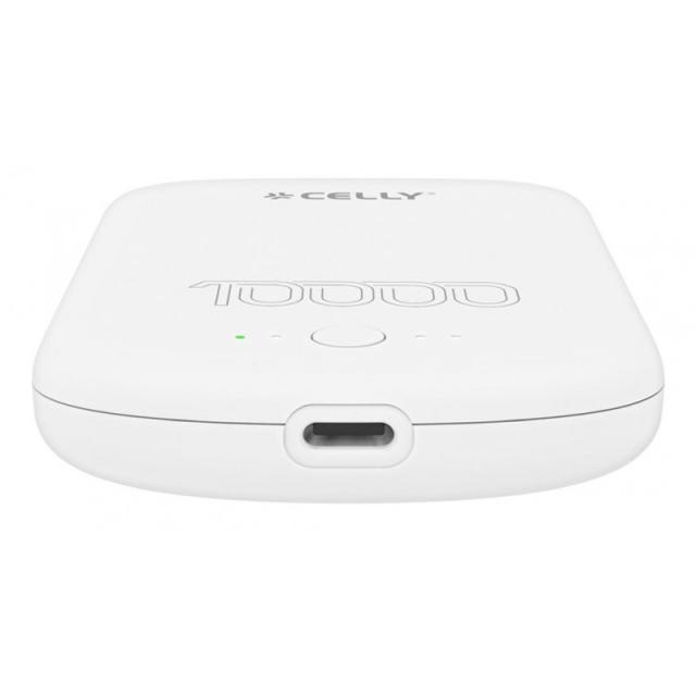 Celly - MAGPB10000PROWH batería externa 10000 mAh Cargador inalámbrico Blanco