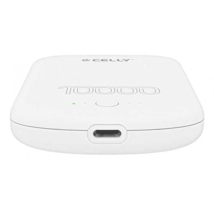 Celly - MAGPB10000PROWH batería externa 10000 mAh Cargador inalámbrico Blanco