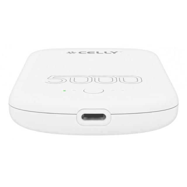 Celly - MAGPB5000PROWH batería externa 5000 mAh Cargador inalámbrico Blanco
