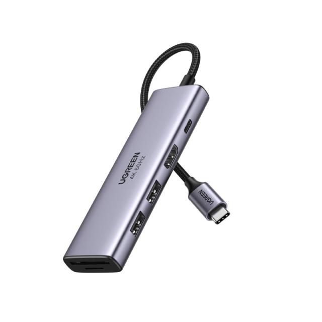 Ugreen - 6-in-1 USB-C Hub USB Tipo C Plata