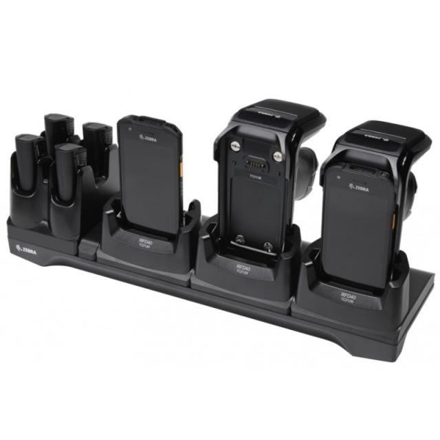 Zebra - CRD3S4T-RFD40-TC2X-CHG-1R cargador de dispositivo móvil Ordenador portátil, Lector RFID Negro Corriente alterna Interior