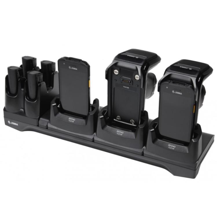 Zebra - CRD3S4T-RFD40-TC2X-CHG-1R cargador de dispositivo móvil Ordenador portátil, Lector RFID Negro Corriente alterna Interior