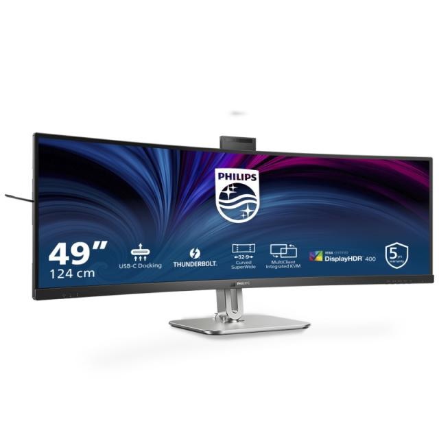 Philips - 49B2U6903CH/00 pantalla para PC 124,5 cm (49") 5120 x 1440 Pixeles Dual QHD LCD Gris