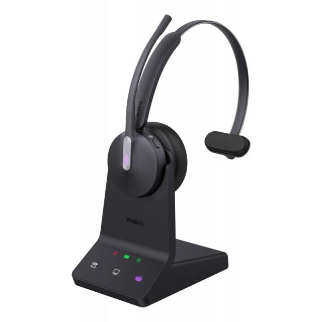 Yealink - WH64 Mono Teams Auriculares Inalámbrico Diadema Oficina/Centro de llamadas USB Tipo C Bluetooth Negro