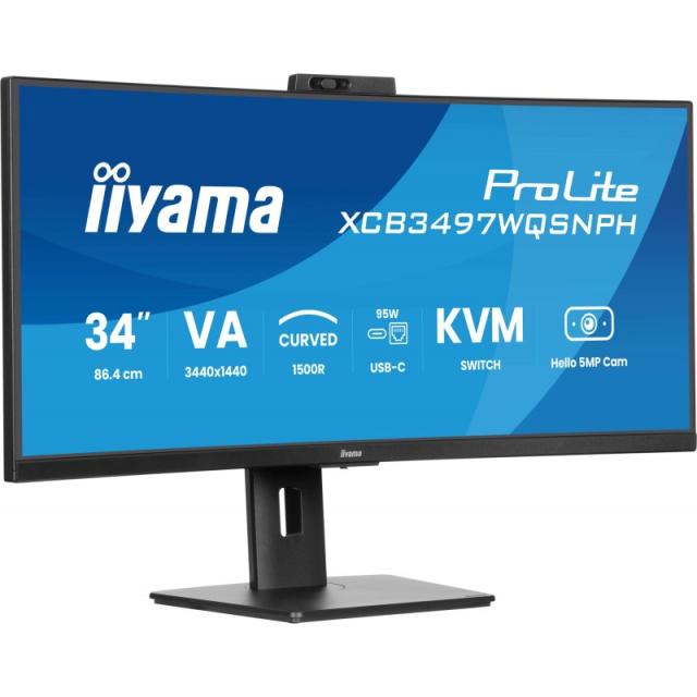 iiyama - ProLite XCB3497WQSNPH-B1 pantalla para PC 86,4 cm (34") 3440 x 1440 Pixeles UltraWide Quad HD LED Negro