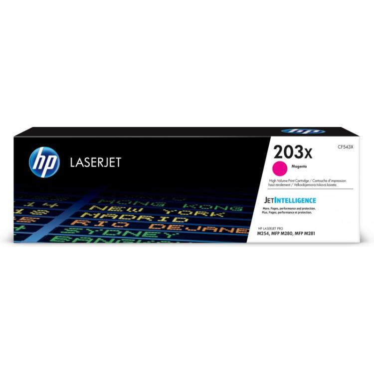 HP - Cartucho de tóner Original LaserJet 203X magenta de alta capacidad