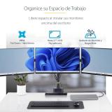 StarTech.com - Soporte de Escritorio para 3 Monitores VESA 75x75/100x100 de 27 Pulgadas - Grommet o Abrazadera en C - Ajuste sin