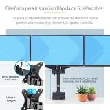 StarTech.com - Soporte de Escritorio para 3 Monitores VESA 75x75/100x100 de 27 Pulgadas - Grommet o Abrazadera en C - Ajuste sin