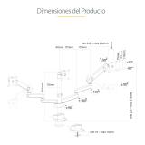 StarTech.com - Soporte de Escritorio para 3 Monitores VESA 75x75/100x100 de 27 Pulgadas - Grommet o Abrazadera en C - Ajuste sin