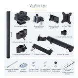 StarTech.com - Soporte de Escritorio para 3 Monitores VESA 75x75/100x100 de 27 Pulgadas - Grommet o Abrazadera en C - Ajuste sin