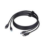 StarTech.com - Cable KVM DisplayPort y USB 3.0 5Gbps de 1,8m - 4K 60Hz - Cable Combo DP 1.2 y USB para Switch Conmutador KVM