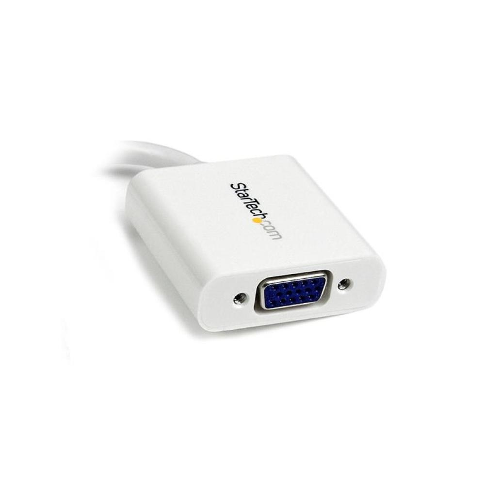 StarTech.com - Adaptador Conversor de Vídeo Mini DisplayPort DP a VGA - 1920x1200 - Activo- Blanco