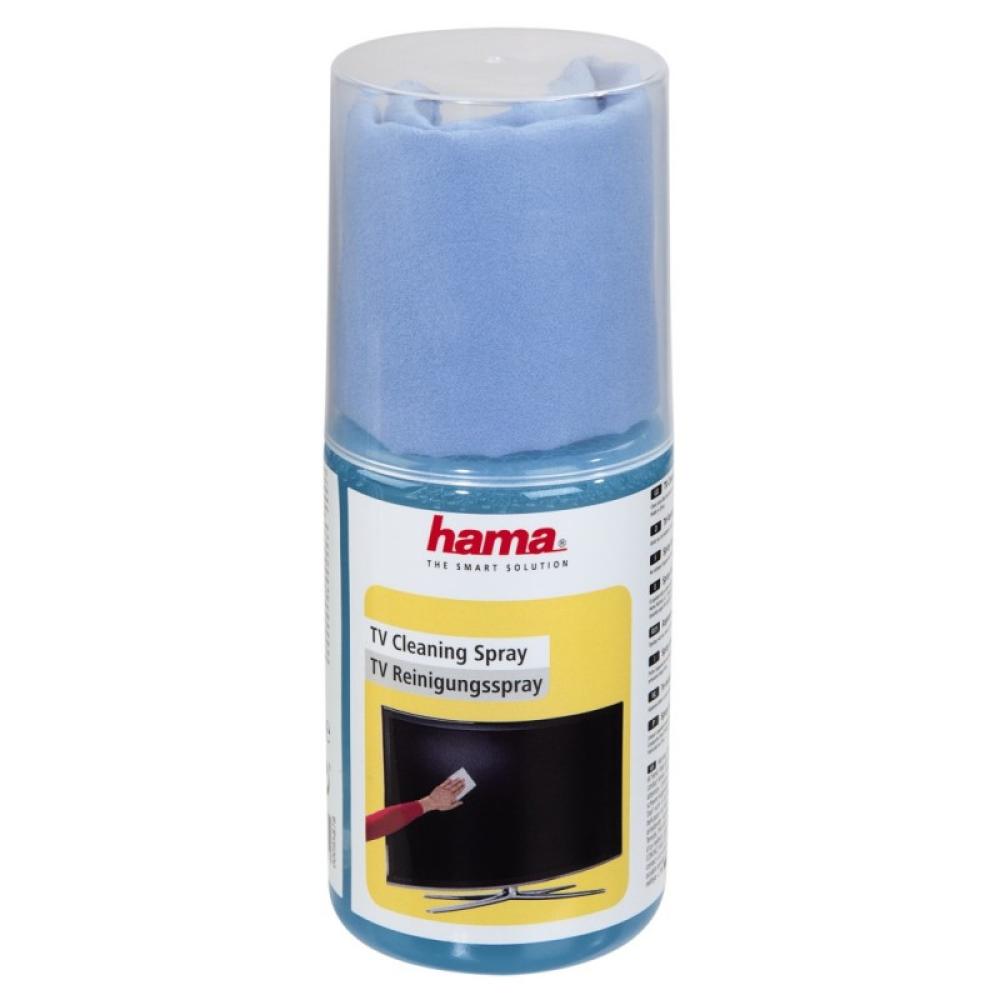 Hama - Spray de limpieza para pantallas de 200 ml y paño de microfibra 20x20 cm