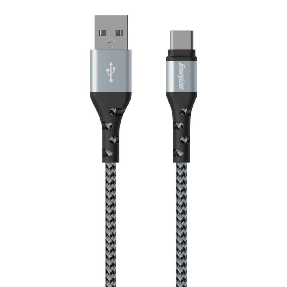 Energizer - C520CKBK cable USB USB 2.0 2 m USB A USB C Negro, Plata