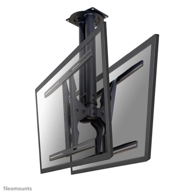 Neomounts - PLASMA-C100D Soporte de techo para doble monitor/TV 37-75" - alt. 67-107 cm
