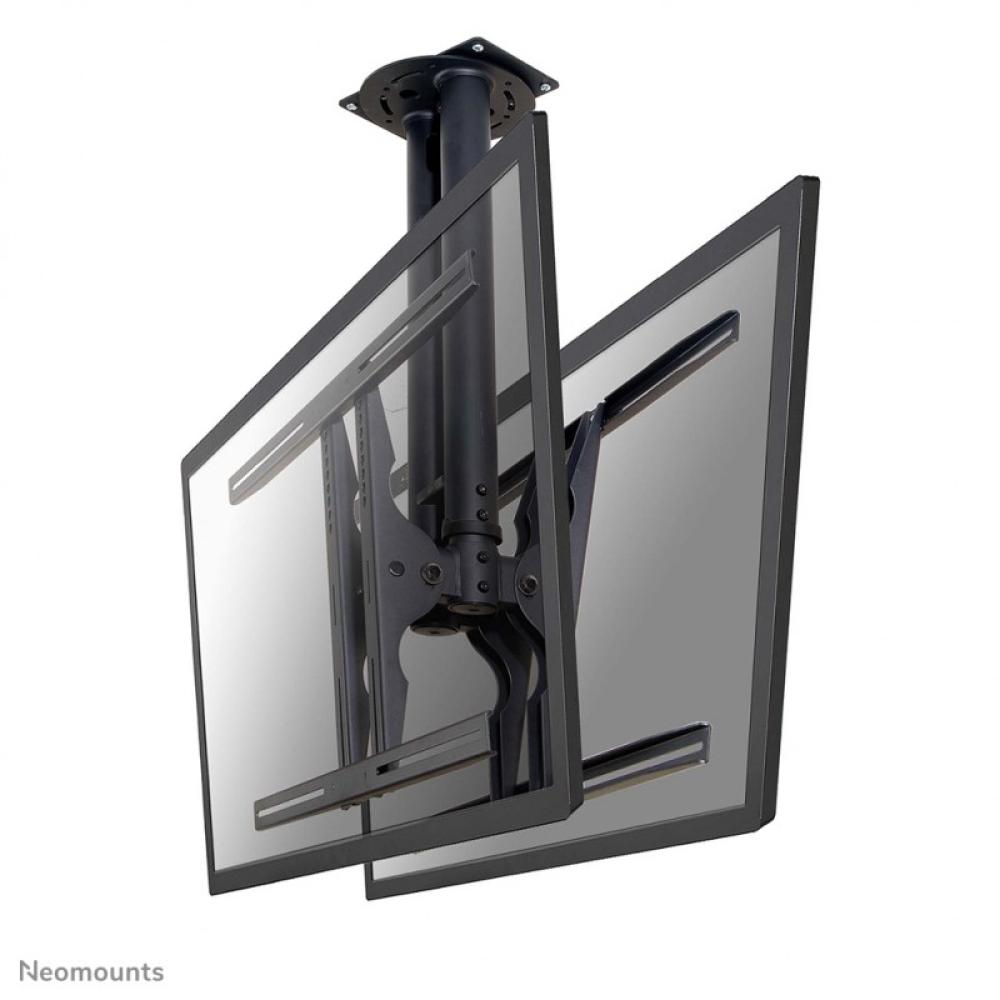 Neomounts - PLASMA-C100D Soporte de techo para doble monitor/TV 37-75" - alt. 67-107 cm