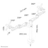 Neomounts - FPMA-D935DG Brazo de monitor 10-27"