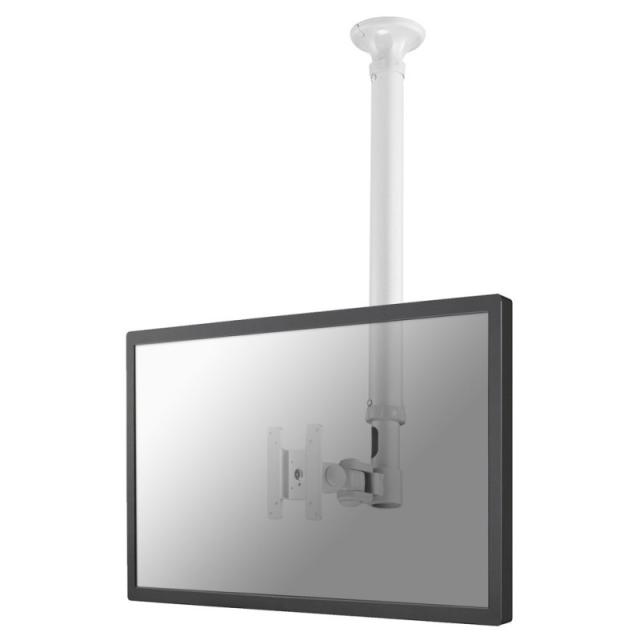 Neomounts - FPMA-C100WHITE Soporte de techo para monitor/TV 10-30" - alt. 79-129 cm