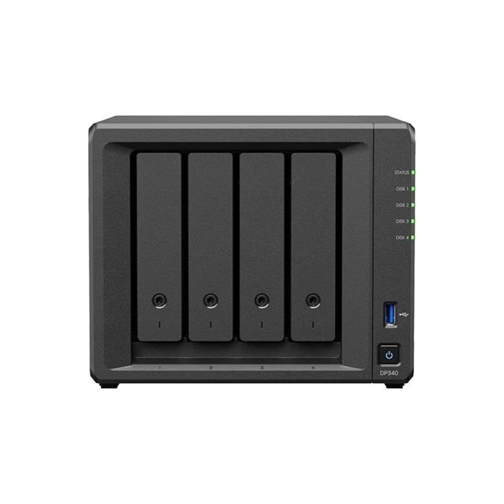 Synology - DP340 servidor de almacenamiento NAS Escritorio R1600 16 GB 32 TB Unidad de disco duro Negro