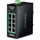 Trendnet - TI-PGLC80 switch No administrado Gigabit Ethernet (10/100/1000) Energía sobre Ethernet (PoE) Negro