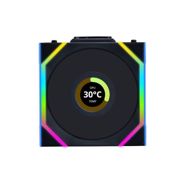 Lian Li - UNI FAN SL Wireless LCD 120 Reverse Blade Carcasa del ordenador Ventilador 12 cm Negro 1 pieza(s)