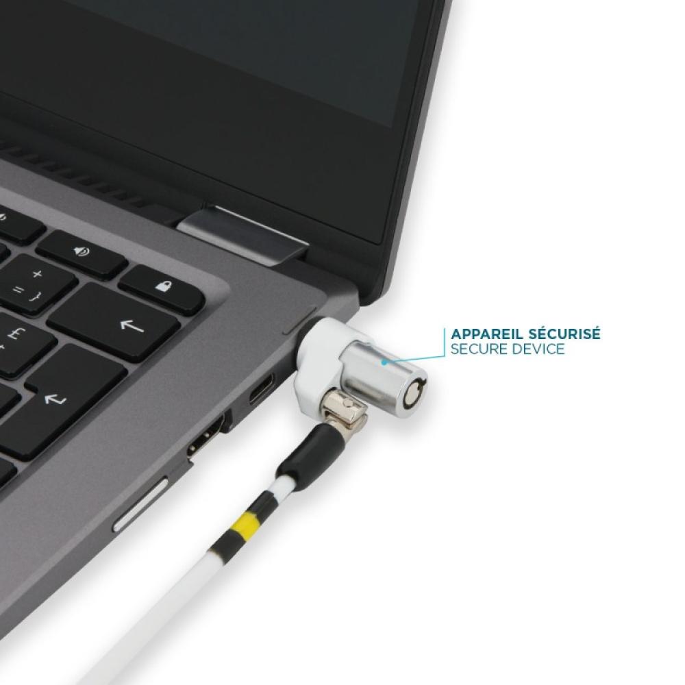 Mobilis - 001325 cable antirrobo Blanco 1,8 m