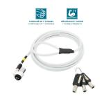 Mobilis - 001325 cable antirrobo Blanco 1,8 m