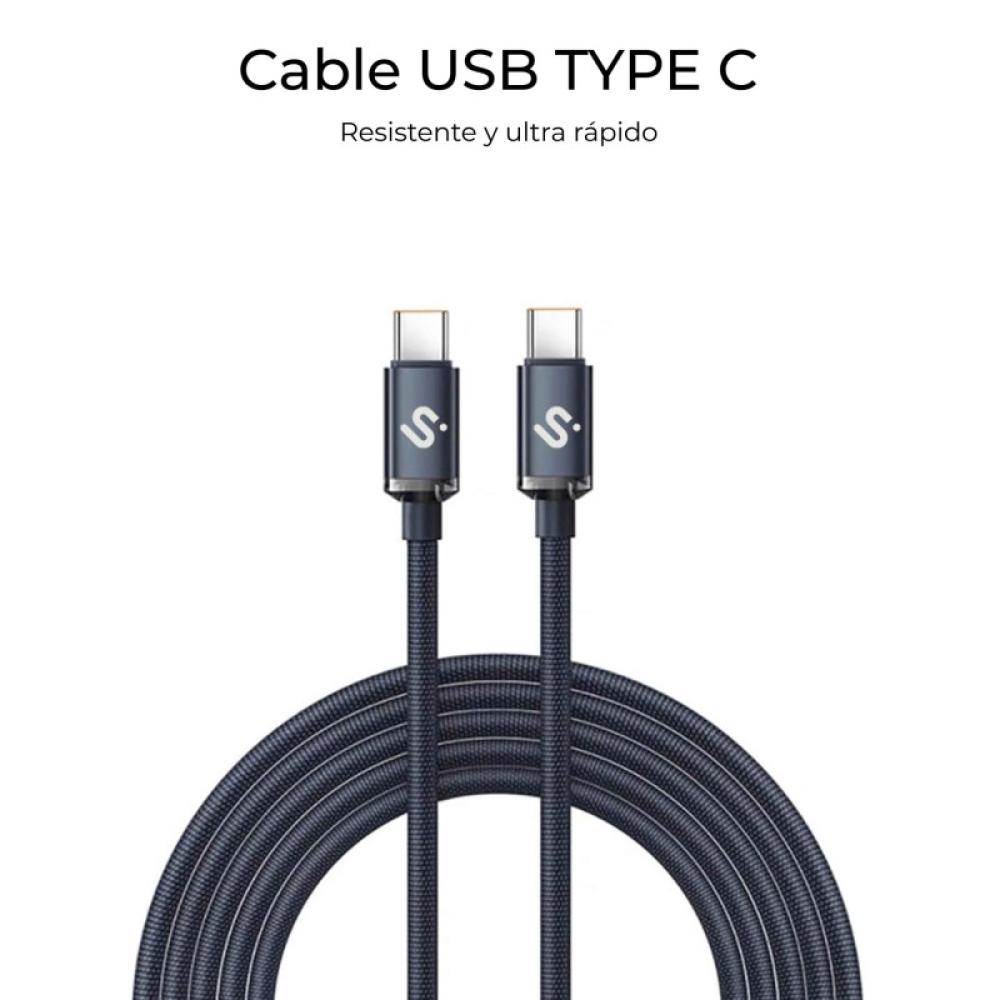 SUBBLIM - CABLE OPTIMUS 60W C-C 1m BLACK