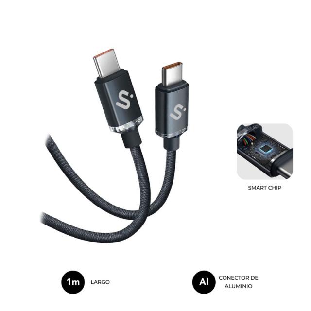 SUBBLIM - CABLE OPTIMUS 60W C-C 1m BLACK