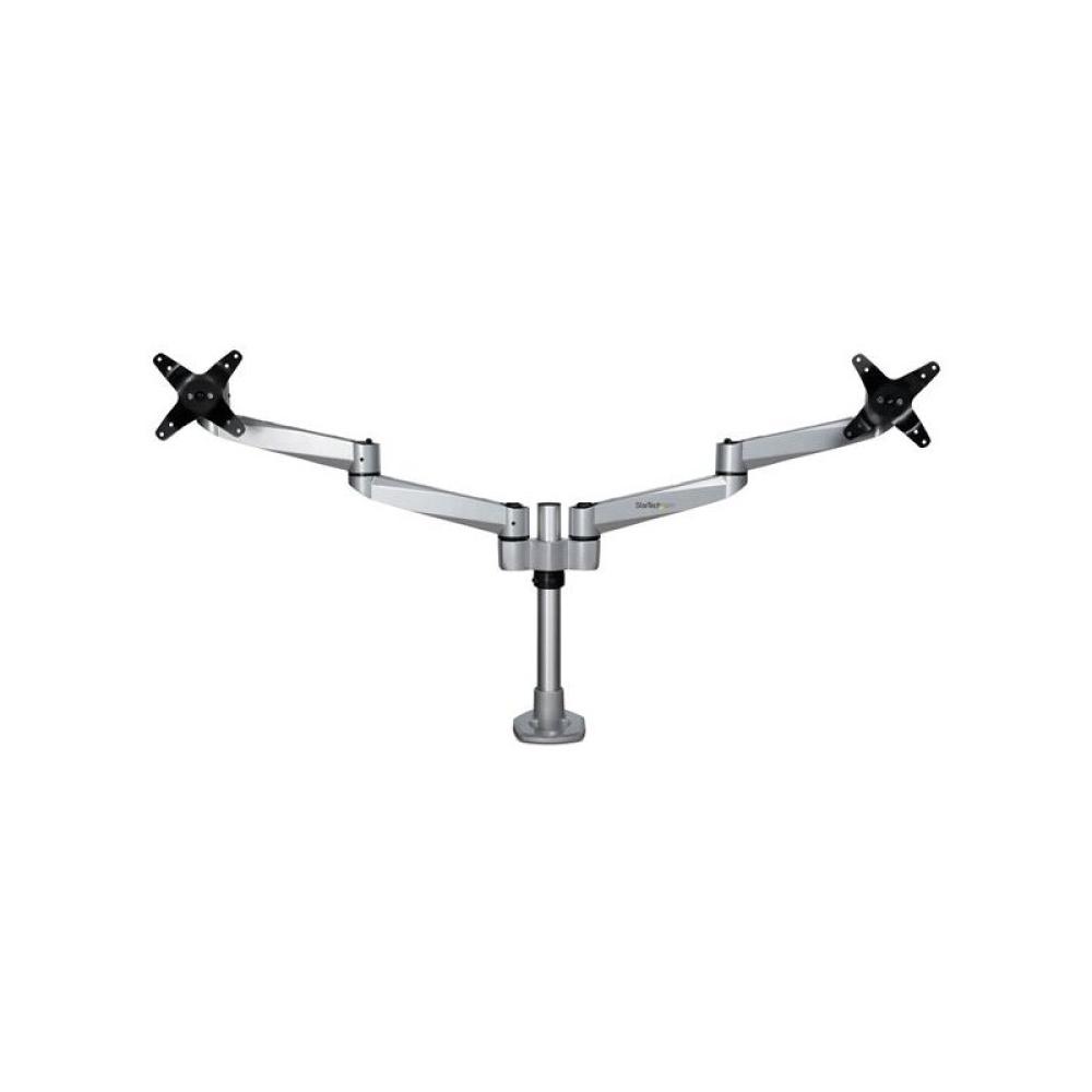 StarTech.com - Brazo Articulado Prémium para Dos Monitores de hasta 30" - Soporte VESA de Altura Ajustable - Montaje Mordaza/Oja