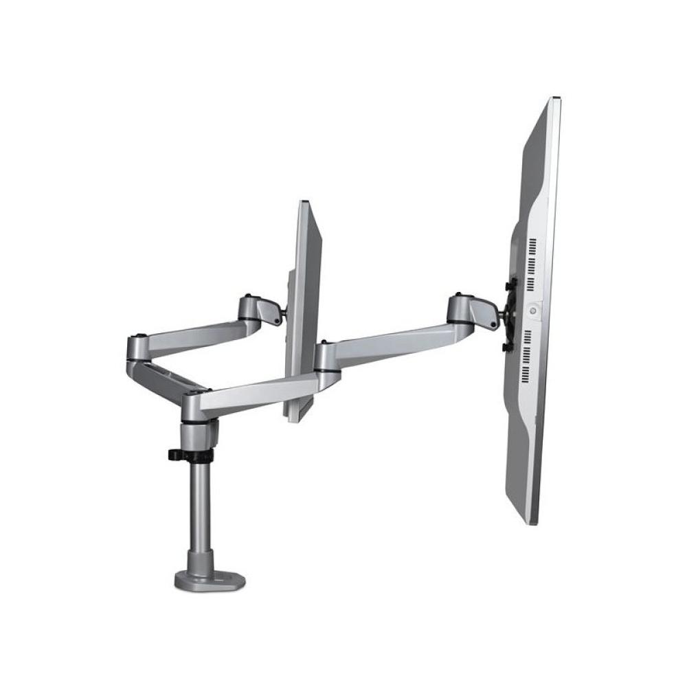 StarTech.com - Brazo Articulado Prémium para Dos Monitores de hasta 30" - Soporte VESA de Altura Ajustable - Montaje Mordaza/Oja