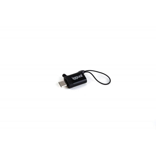 iggual - Adaptador USB OTG tipo C a USB-A 3.1 negro