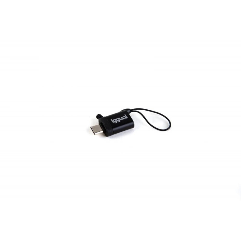 iggual - Adaptador USB OTG tipo C a USB-A 3.1 negro