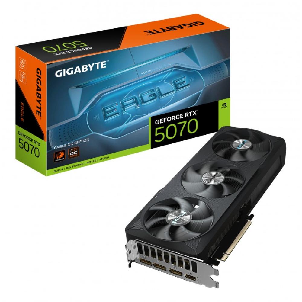 GIGABYTE - GeForce RTX 5070 EAGLE OC SFF 12G Tarjeta Gráfica - 12GB GDDR7, 192 bits, PCI-E 5.0, 2587 MHz Core Clock, 3 x DP 2.1b