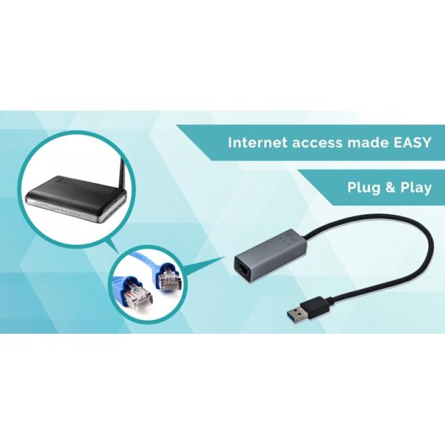 i-tec - Metal USB 3.0 Gigabit Ethernet Adapter