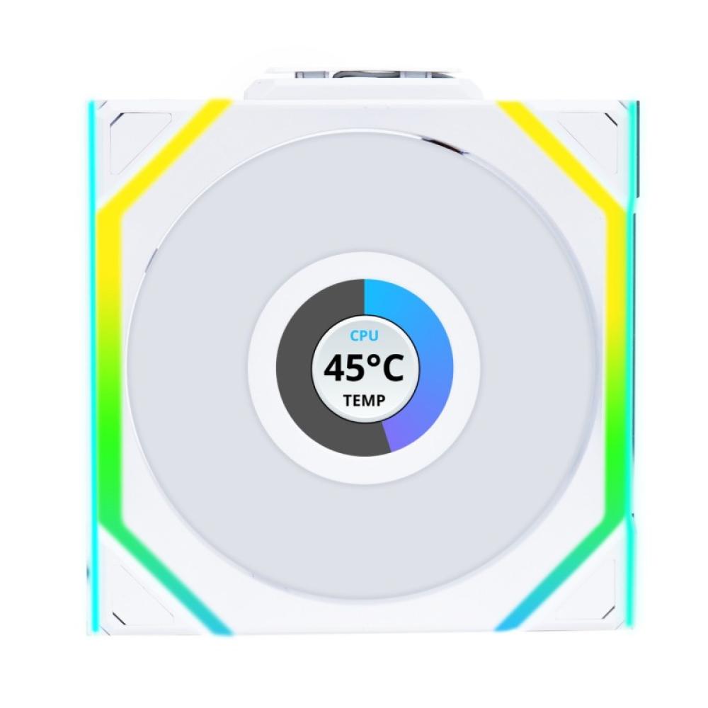 Lian Li - UNI FAN SL Wireless LCD 120 Reverse Blade Carcasa del ordenador Ventilador 12 cm Blanco 1 pieza(s)