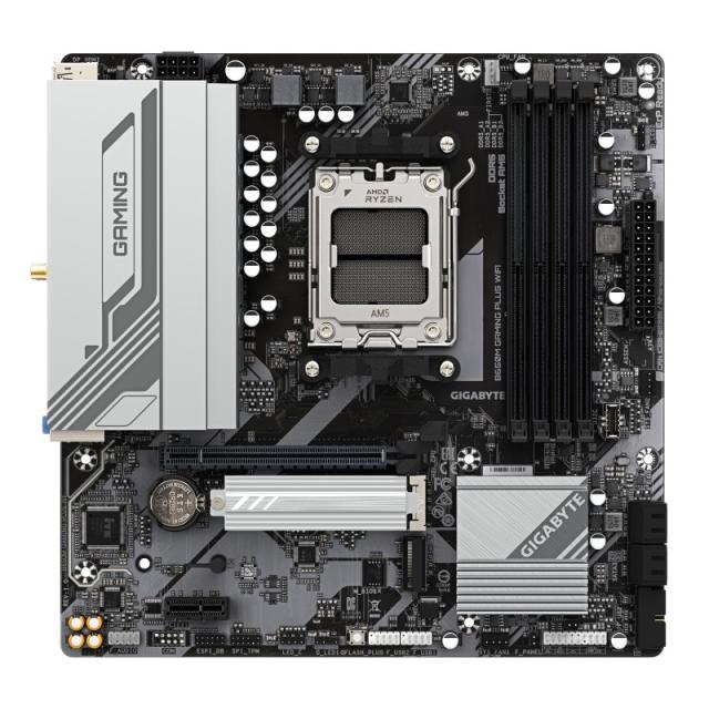GIGABYTE - B650M GAMING PLUS WIFI Placa base - Procesadores AMD Ryzen 9000, VRM de 5+2+2 fases, hasta 8000 MHz DDR5, 2xPCIe 4.0