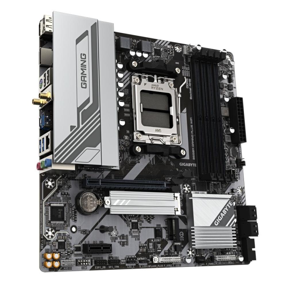 GIGABYTE - B650M GAMING PLUS WIFI Placa base - Procesadores AMD Ryzen 9000, VRM de 5+2+2 fases, hasta 8000 MHz DDR5, 2xPCIe 4.0