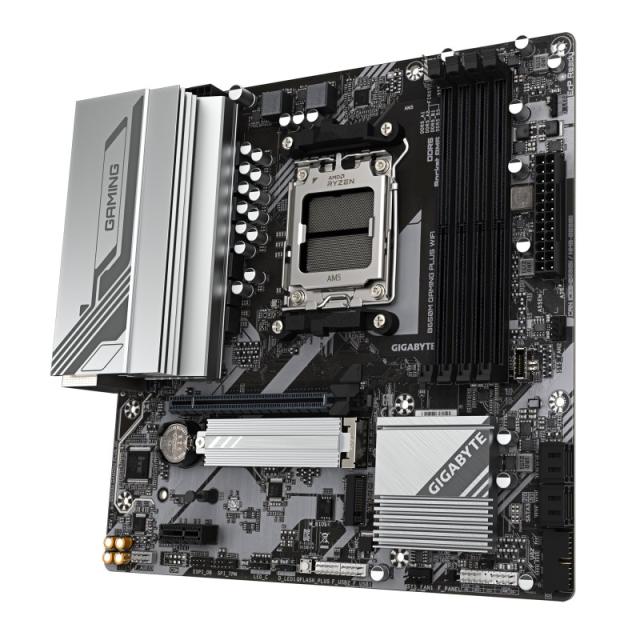 GIGABYTE - B650M GAMING PLUS WIFI Placa base - Procesadores AMD Ryzen 9000, VRM de 5+2+2 fases, hasta 8000 MHz DDR5, 2xPCIe 4.0