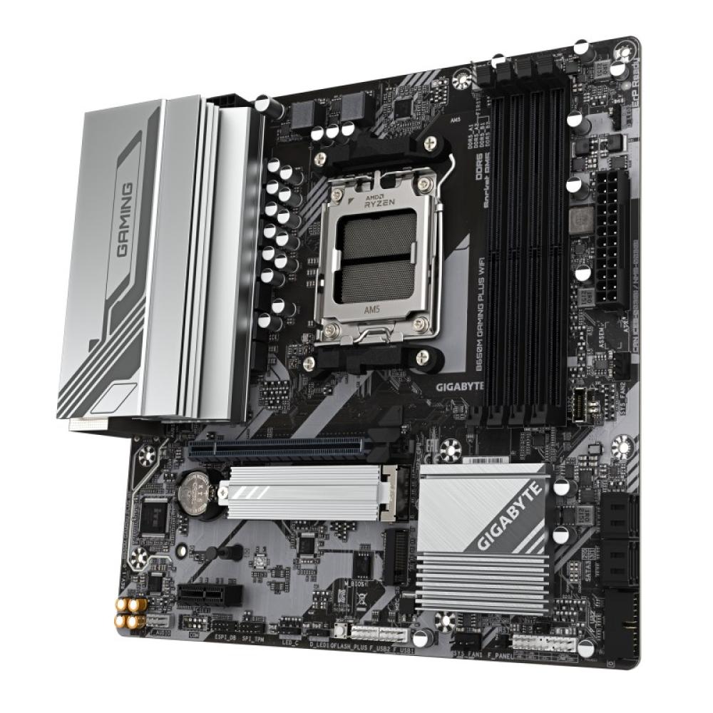 GIGABYTE - B650M GAMING PLUS WIFI Placa base - Procesadores AMD Ryzen 9000, VRM de 5+2+2 fases, hasta 8000 MHz DDR5, 2xPCIe 4.0