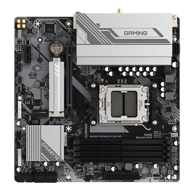 GIGABYTE - B650M GAMING PLUS WIFI Placa base - Procesadores AMD Ryzen 9000, VRM de 5+2+2 fases, hasta 8000 MHz DDR5, 2xPCIe 4.0
