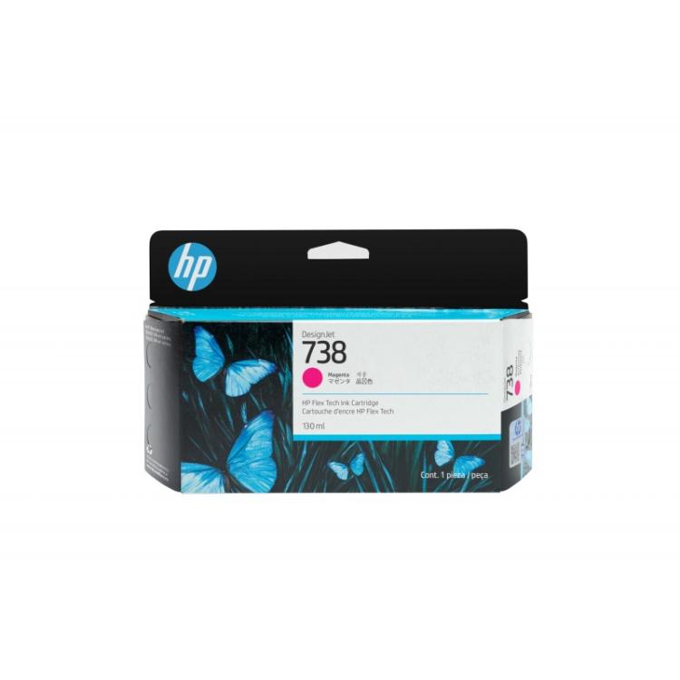 HP - Cartucho de tinta magenta DesignJet 738 de 130 ml