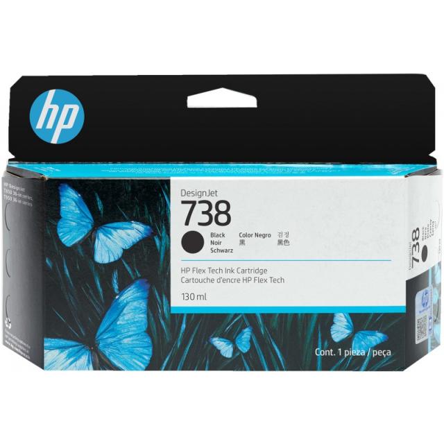 HP - Cartucho de tinta negra DesignJet 738 de 130 ml