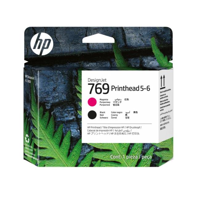 HP - Cabezal de impresión DesignJet 769 magenta/negro 5-6