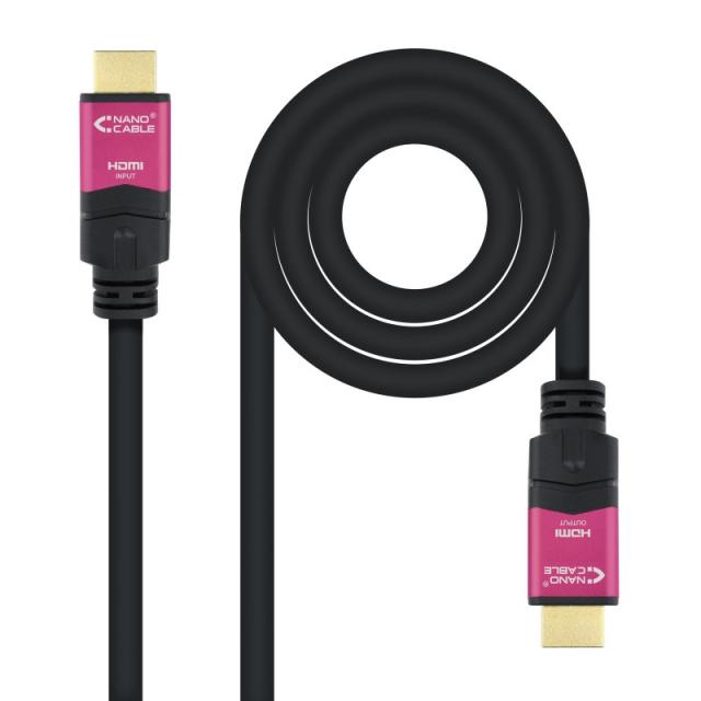 Nanocable - 10.15.3720 cable HDMI 20 m HDMI tipo A (Estándar) Negro, Rosa