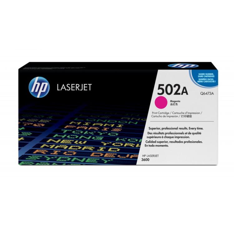 HP - Cartucho de tóner original LaserJet 502A magenta